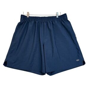 Leg3nd Athletic Shorts‎ Men XL Navy Drawstring Polyester Spandex breathable